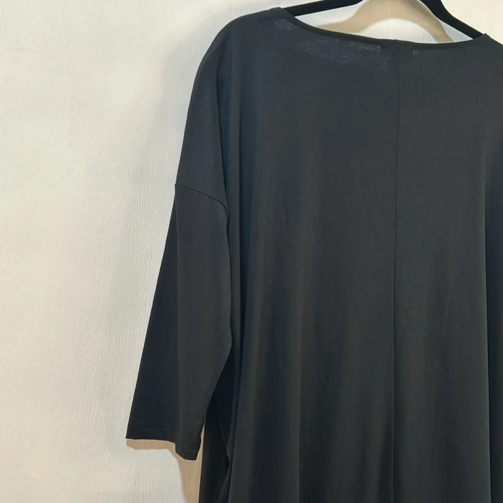 GAD MIDI DRESS Sz SMALL BLACK LONG SLEEVES OVERSIZED NEW - Picture 6 of 11